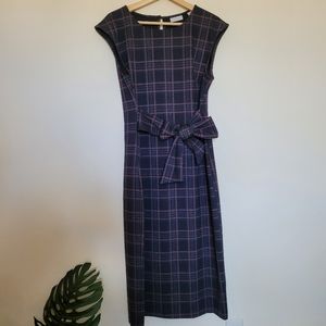 New York & Company Stretch Plaid Dress Size XL